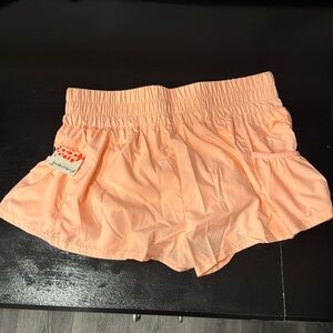 Free People get your flirt on shorts, pastel peach, size medium.